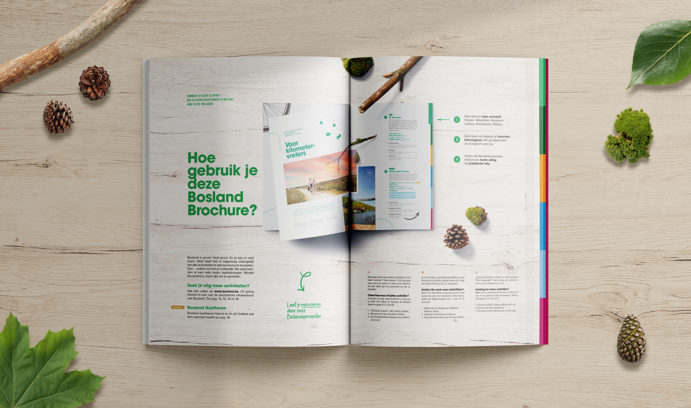 Pagina over hoe je de Boslandgids gebruikt