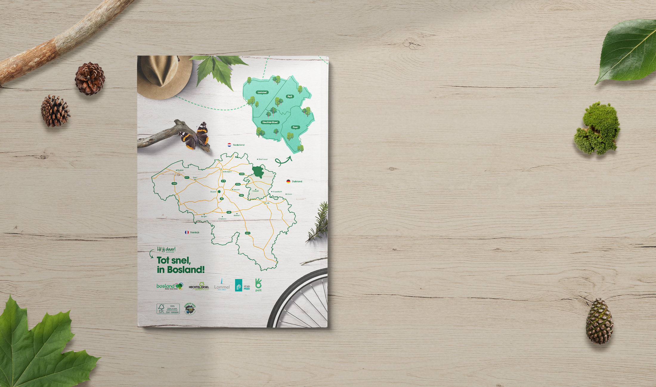 Achterzijde van de Boslandgids