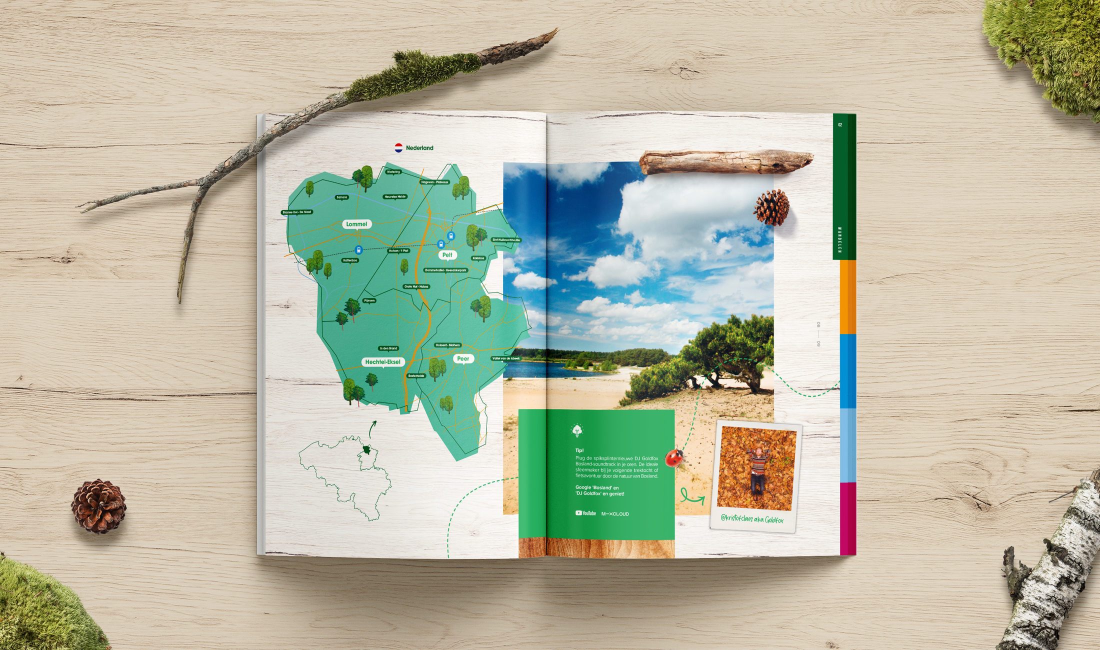 Bosland met alle gemeenten en landschappen