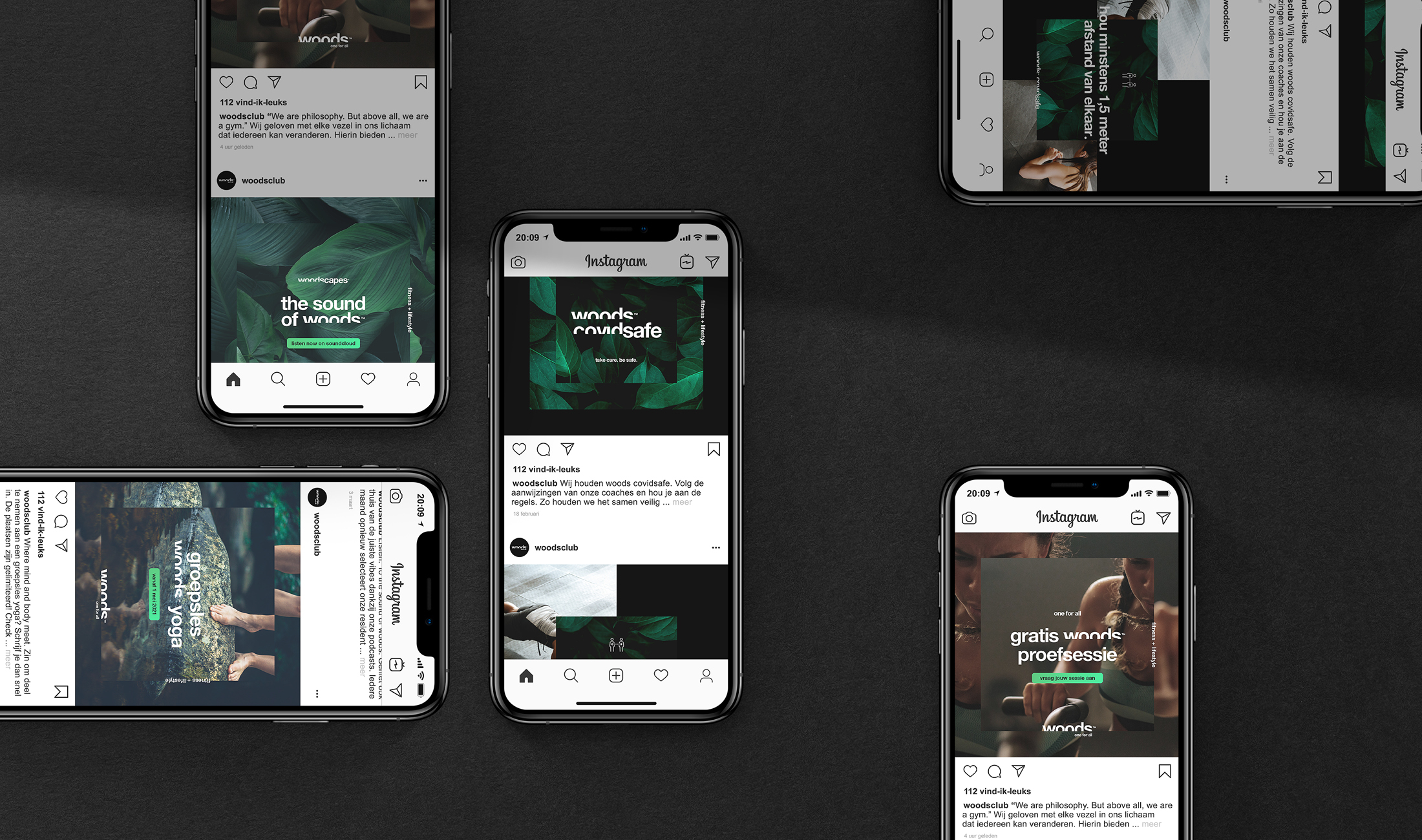 Woods Gym social media campagne op Instagram