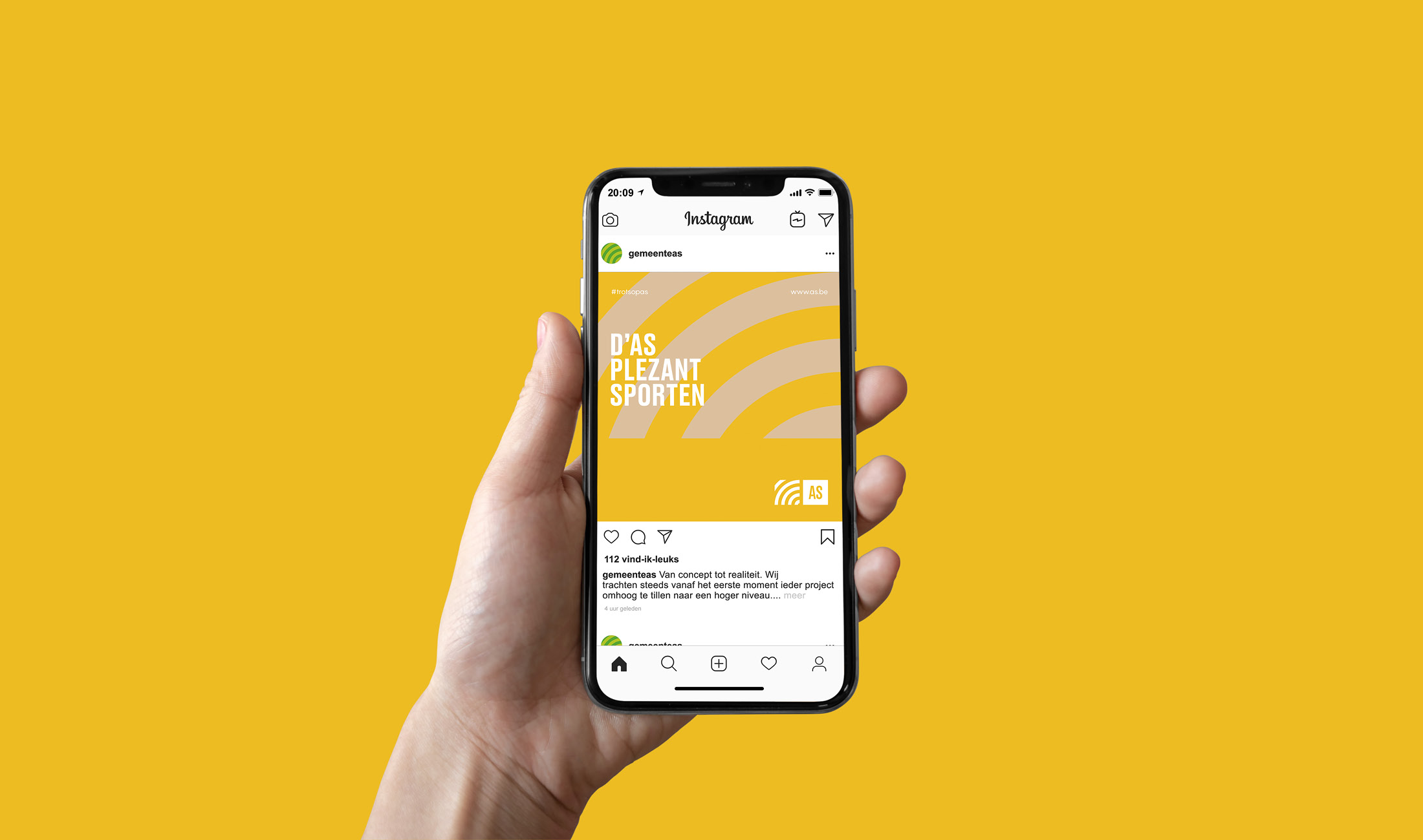 Watersnip Diest website op iPhone