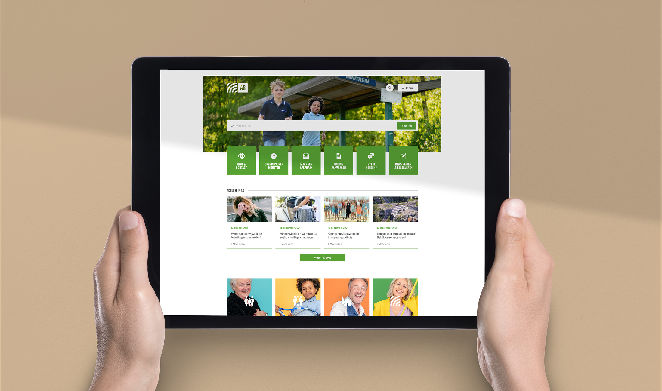 Watersnip Diest website op iPhone en iPad