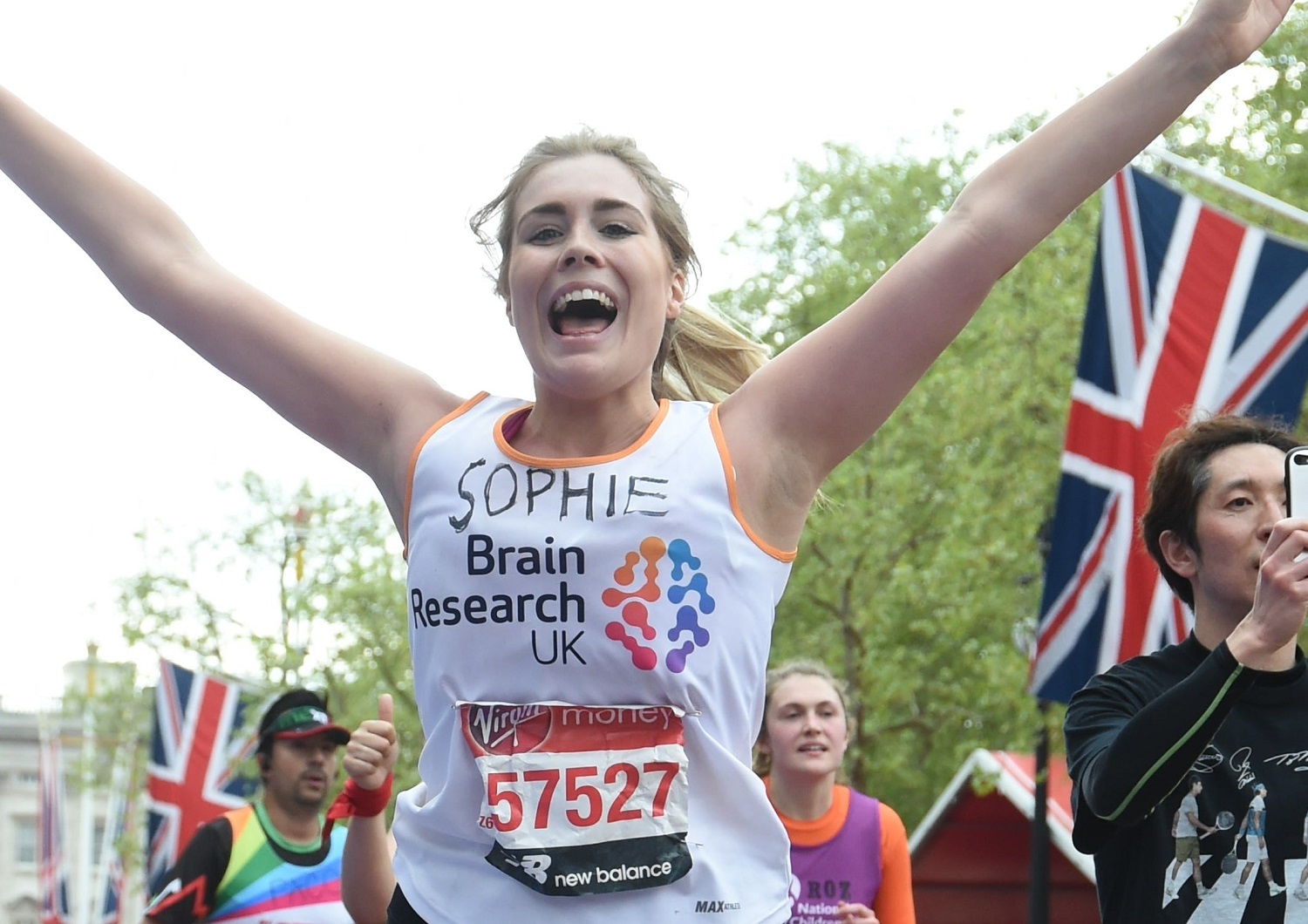 Sophie running the London Marahon