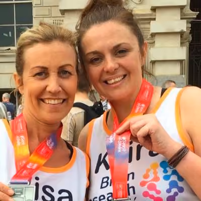 Two of our London marathon runners