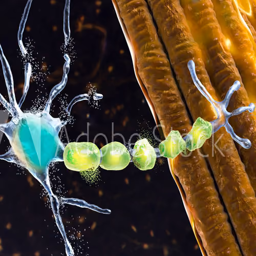 Illustration of motor neuron