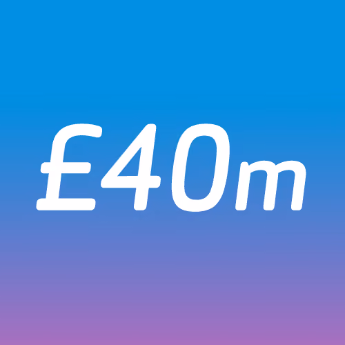 £40m