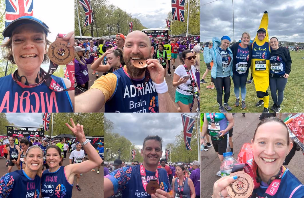 London Marathon runners after finishing the race
