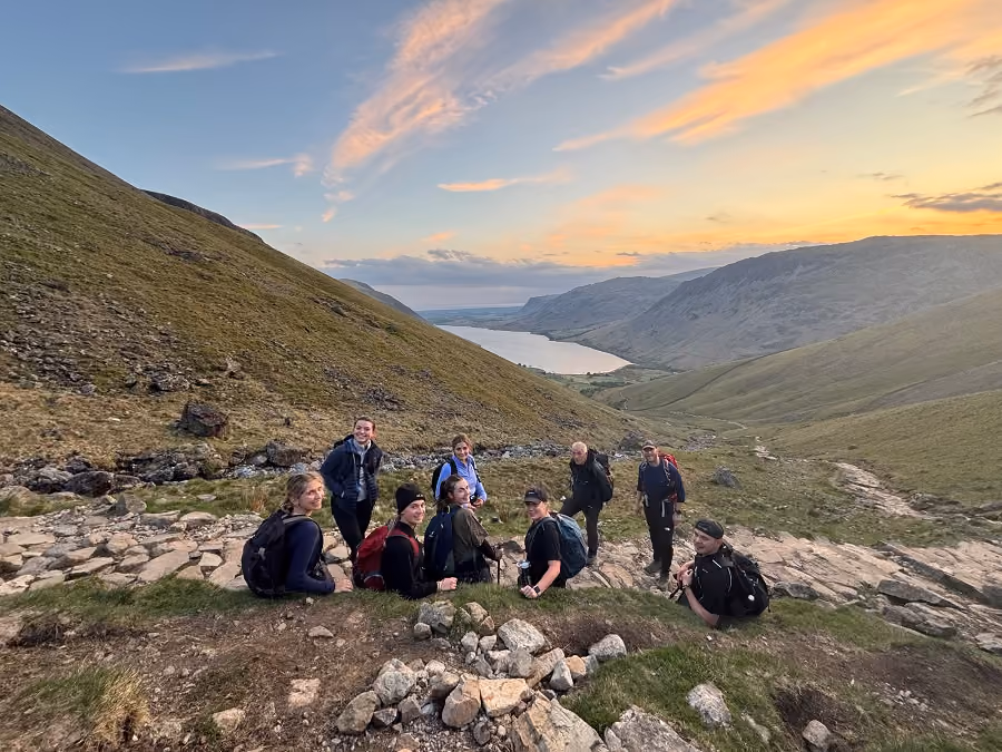 The Acrisure team undertaking the Three Peaks Challenge