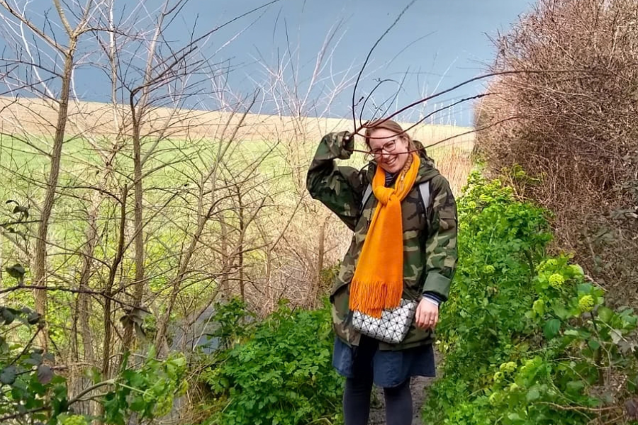 Genevieve in nature.