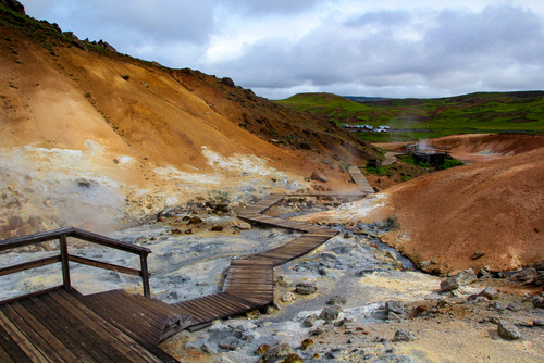 Mudpools at Krýsuvík geothermal area, Reykjanes, Iceland