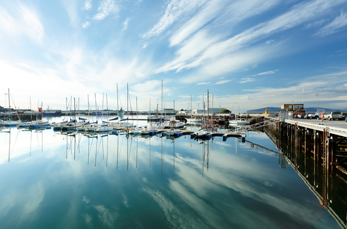 Reykjavik Harbor on a Sunny Afternoon, Reykjavik, Iceland.