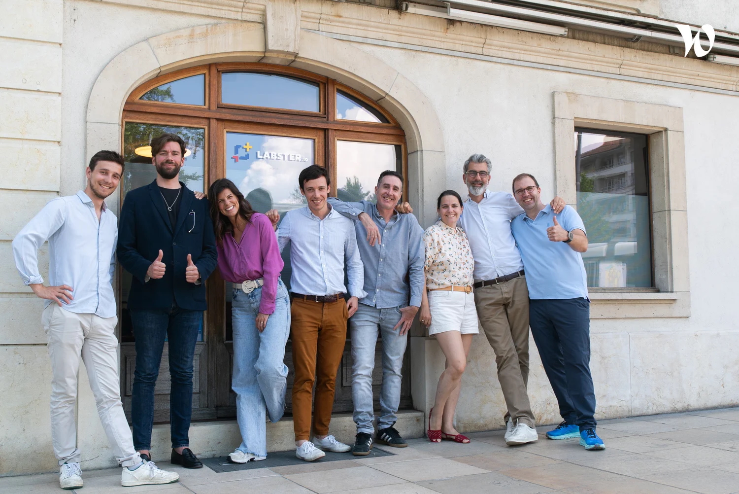 Equipe Labster à l'extérieur deses bureaux
