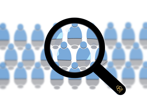 image of a magnifying glass focused on persona icons