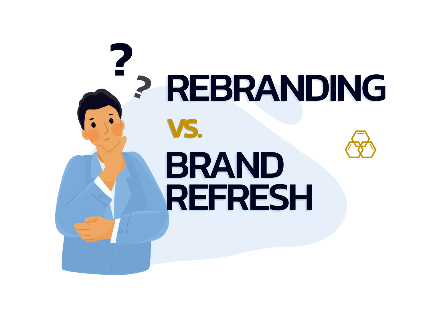 Rebranding vs. Brand Refresh illustration