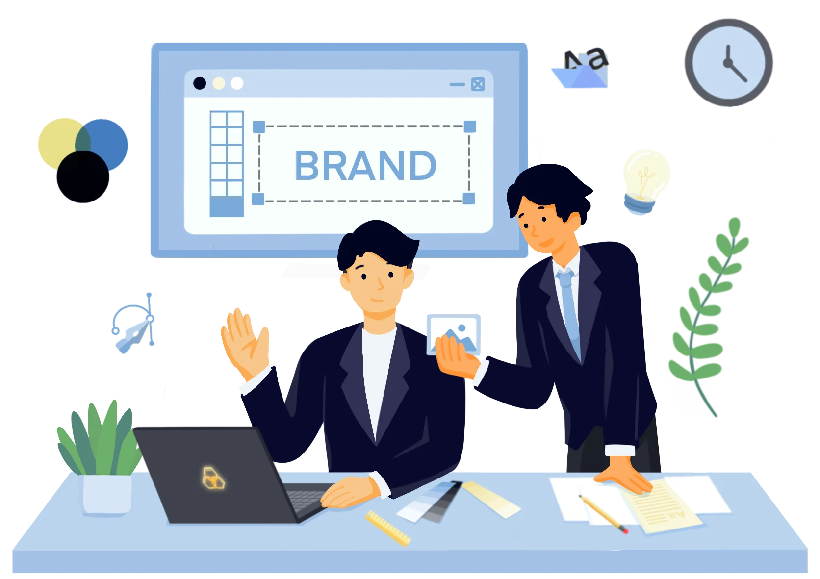 cover image that shows a facet of a full-service branding agency