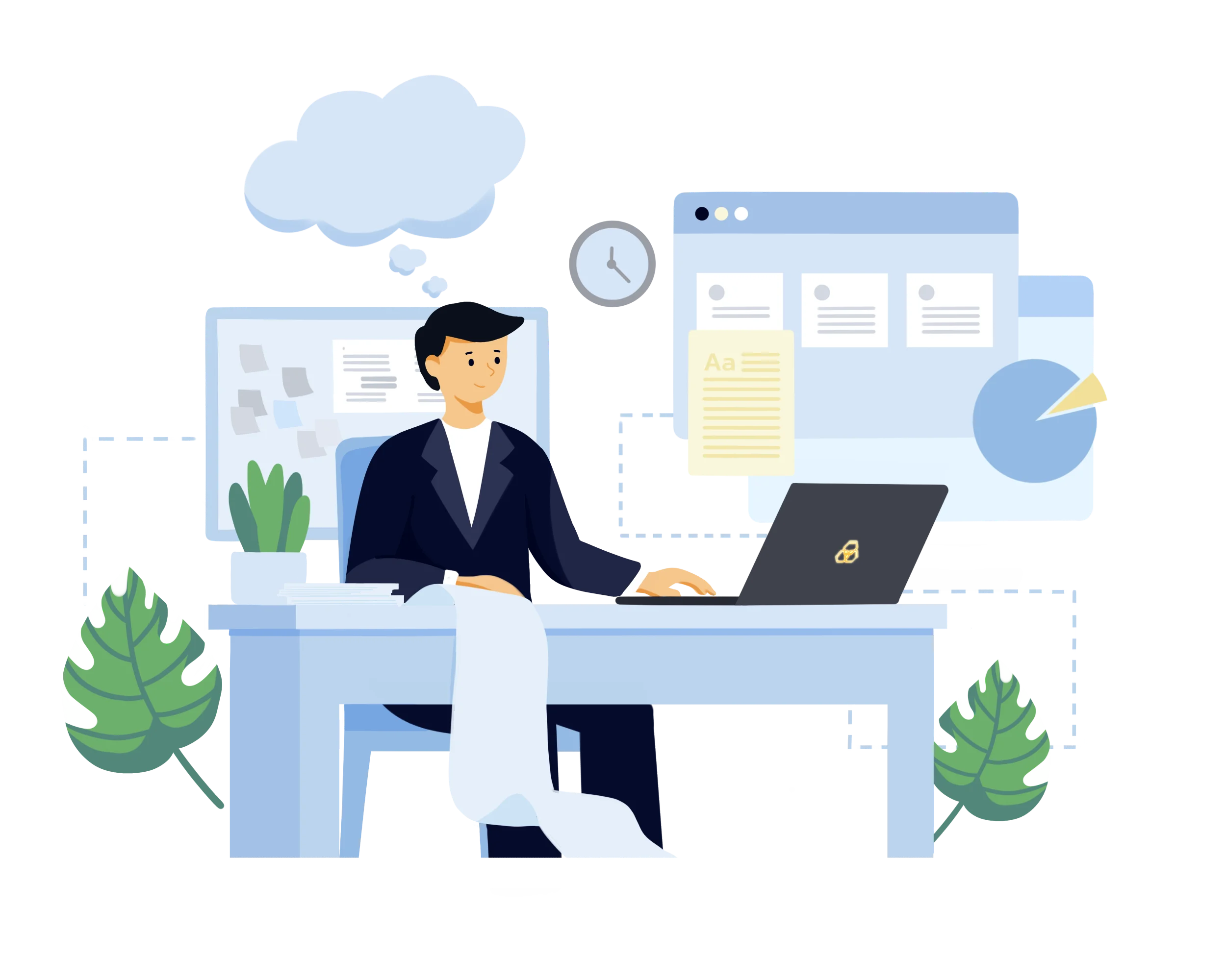 Illustration of content marketing strategy