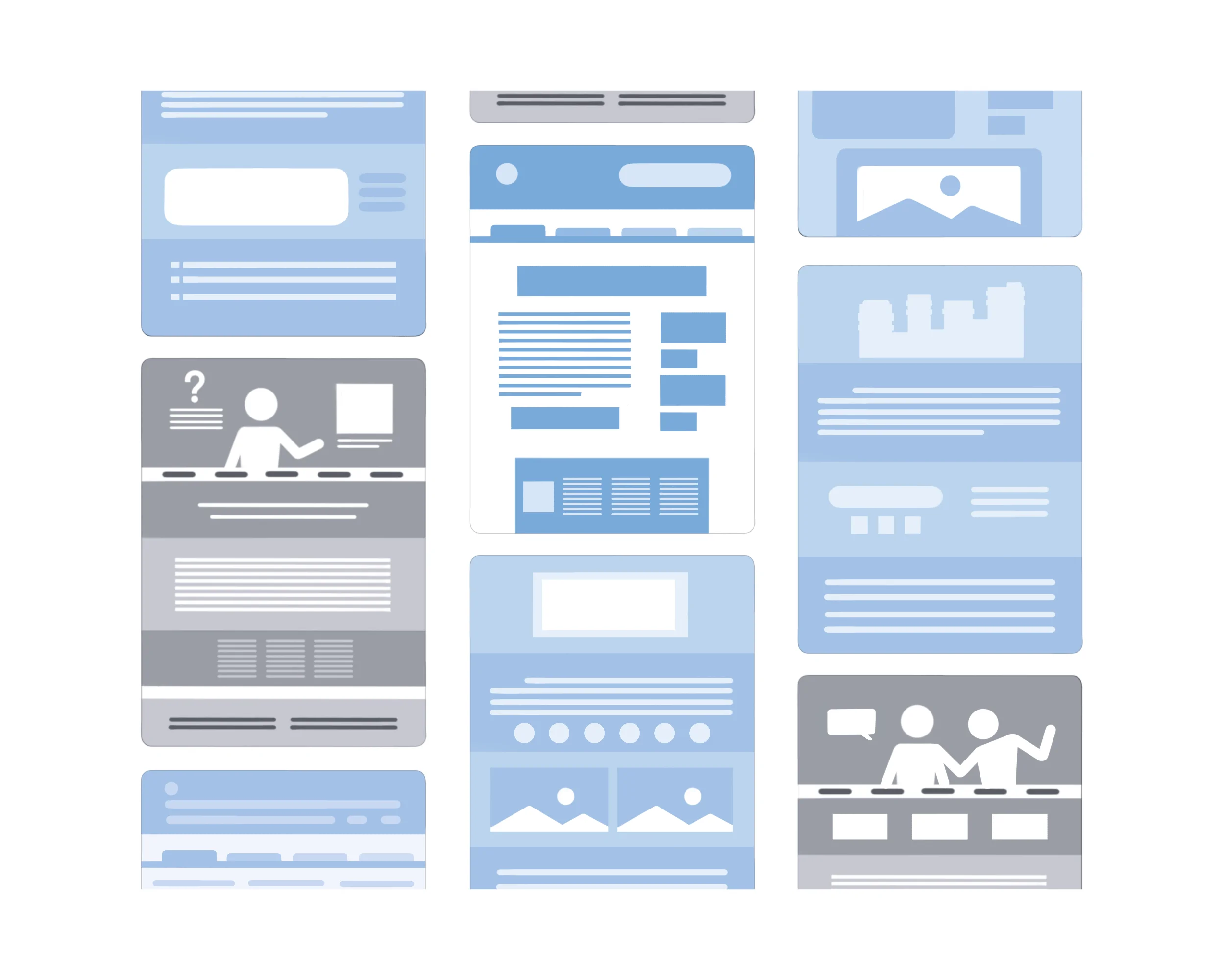 Illustration of web pages
