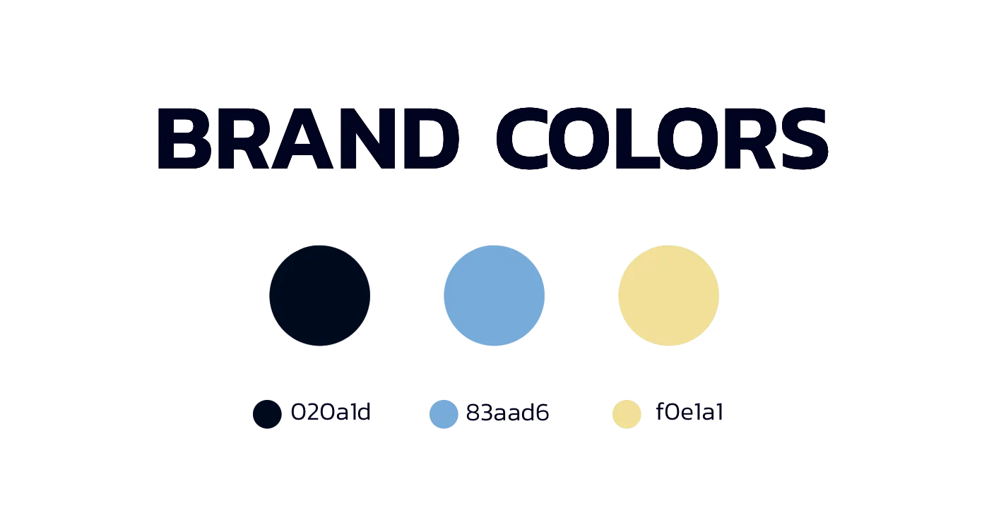 Brand colors and their corresponding hexadecimals