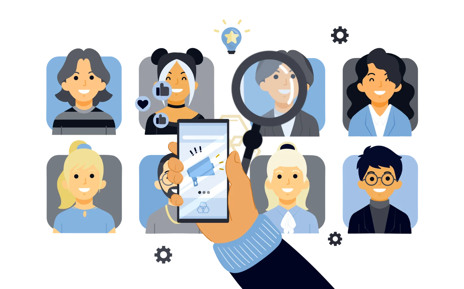 image of a woman holding a smart phone