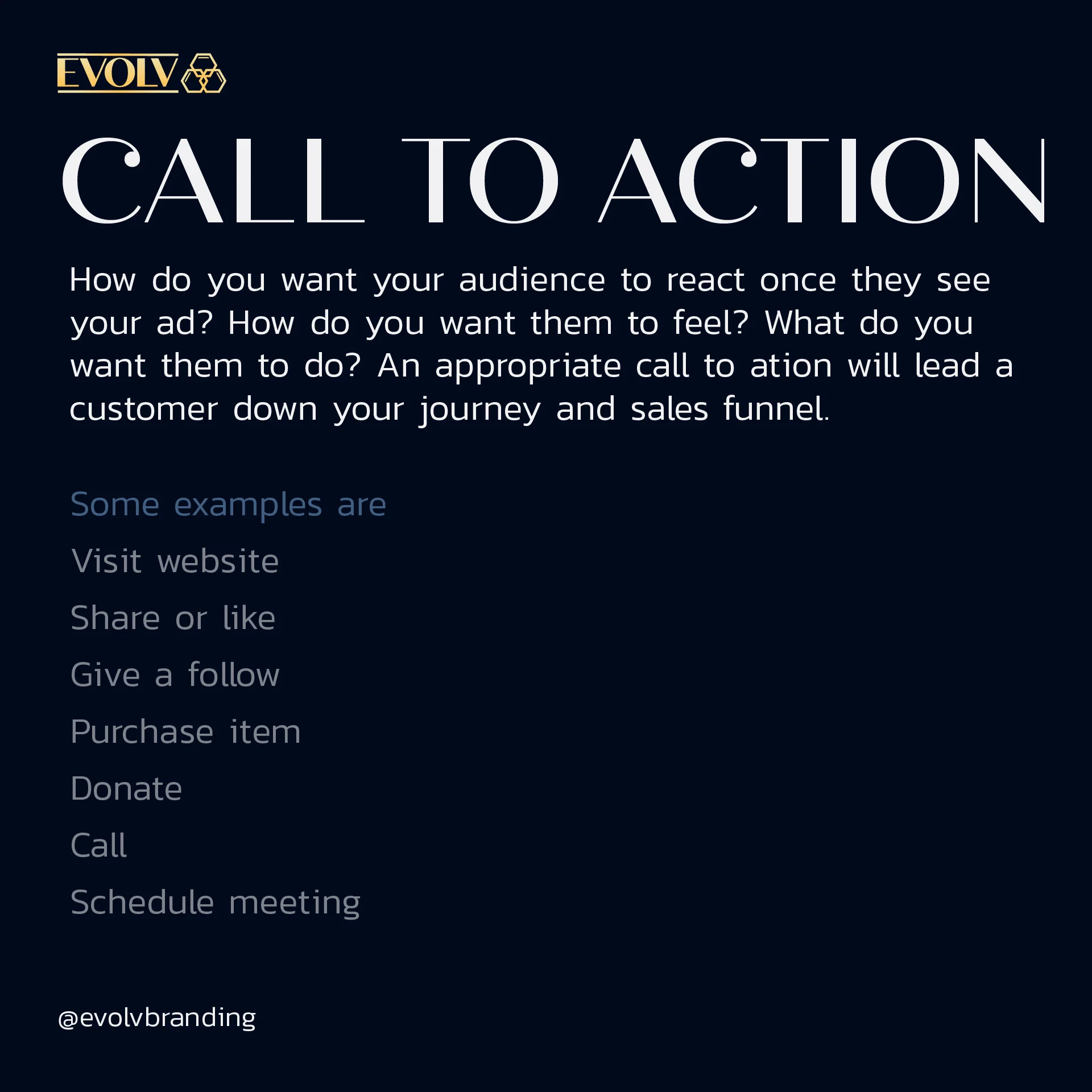 Call to action infographic ad anatomy