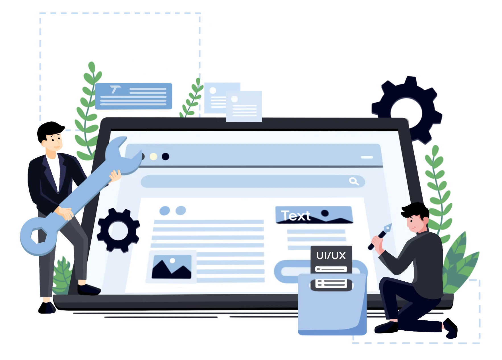 illustration of a brand website