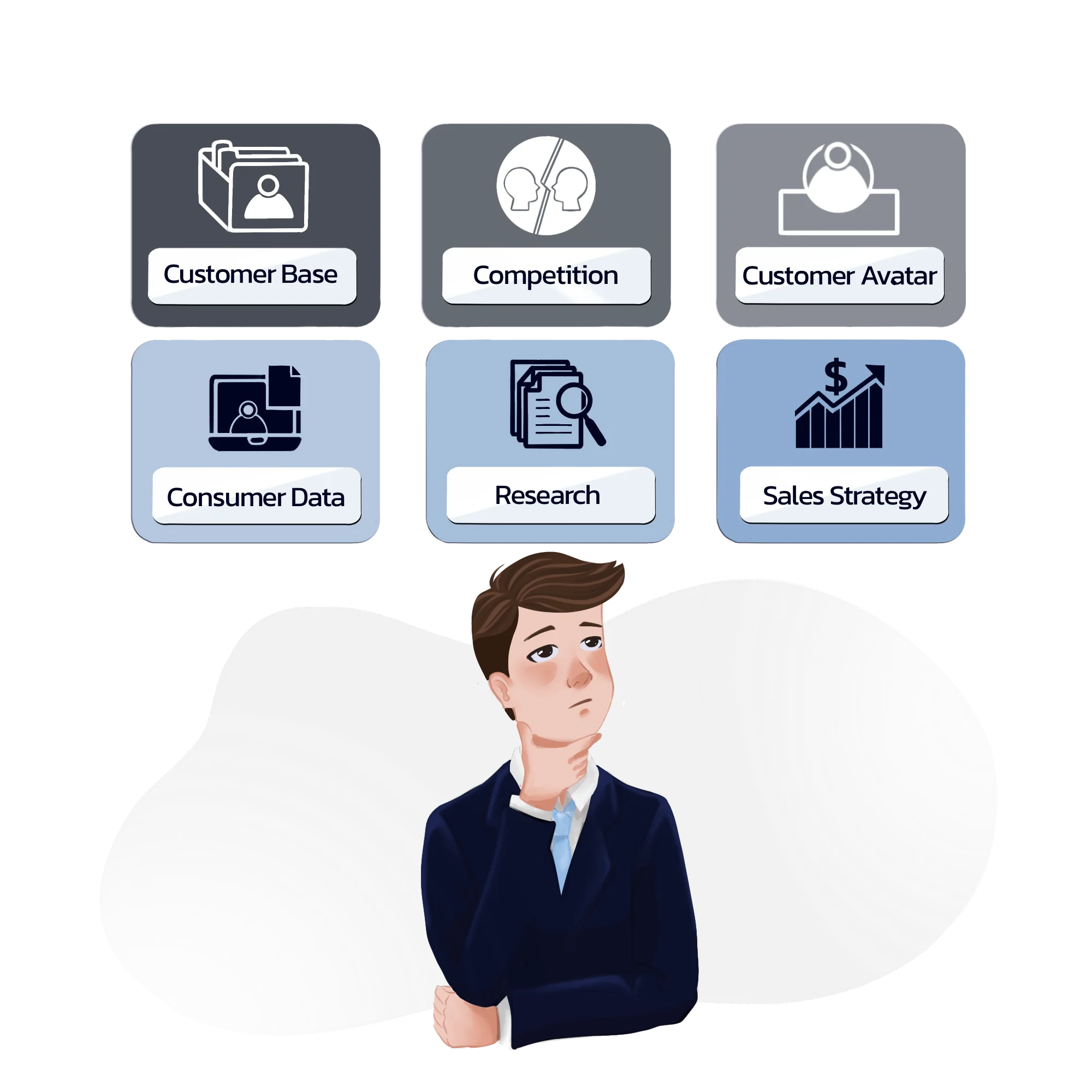 a businessman defining target market