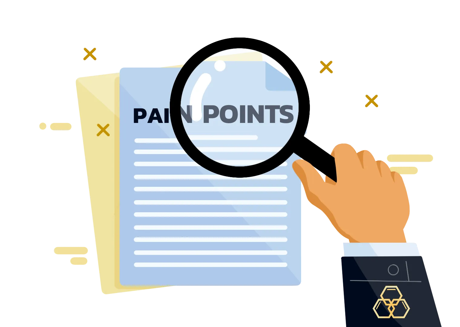 Pain-Points in marketing illustration
