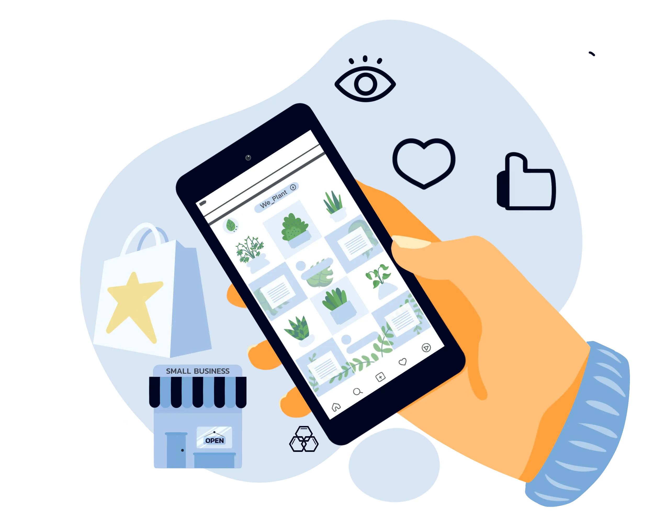 A Small Company's Marketing illustration
