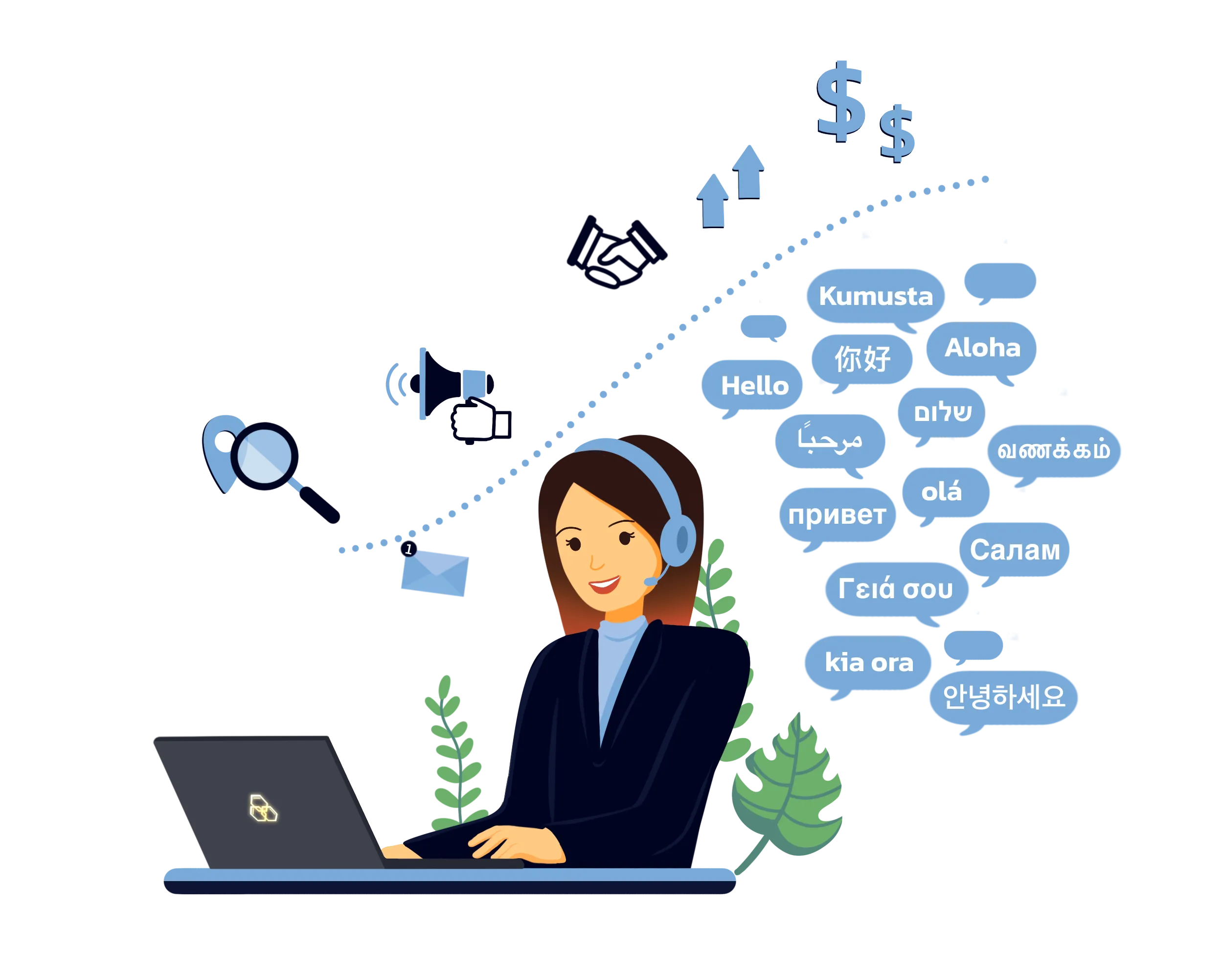 a brand manager is consistent across every touchpoint illustration