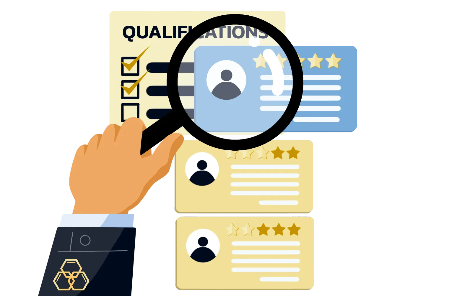 things to look for hiring a B2B brand manager marketing illustration