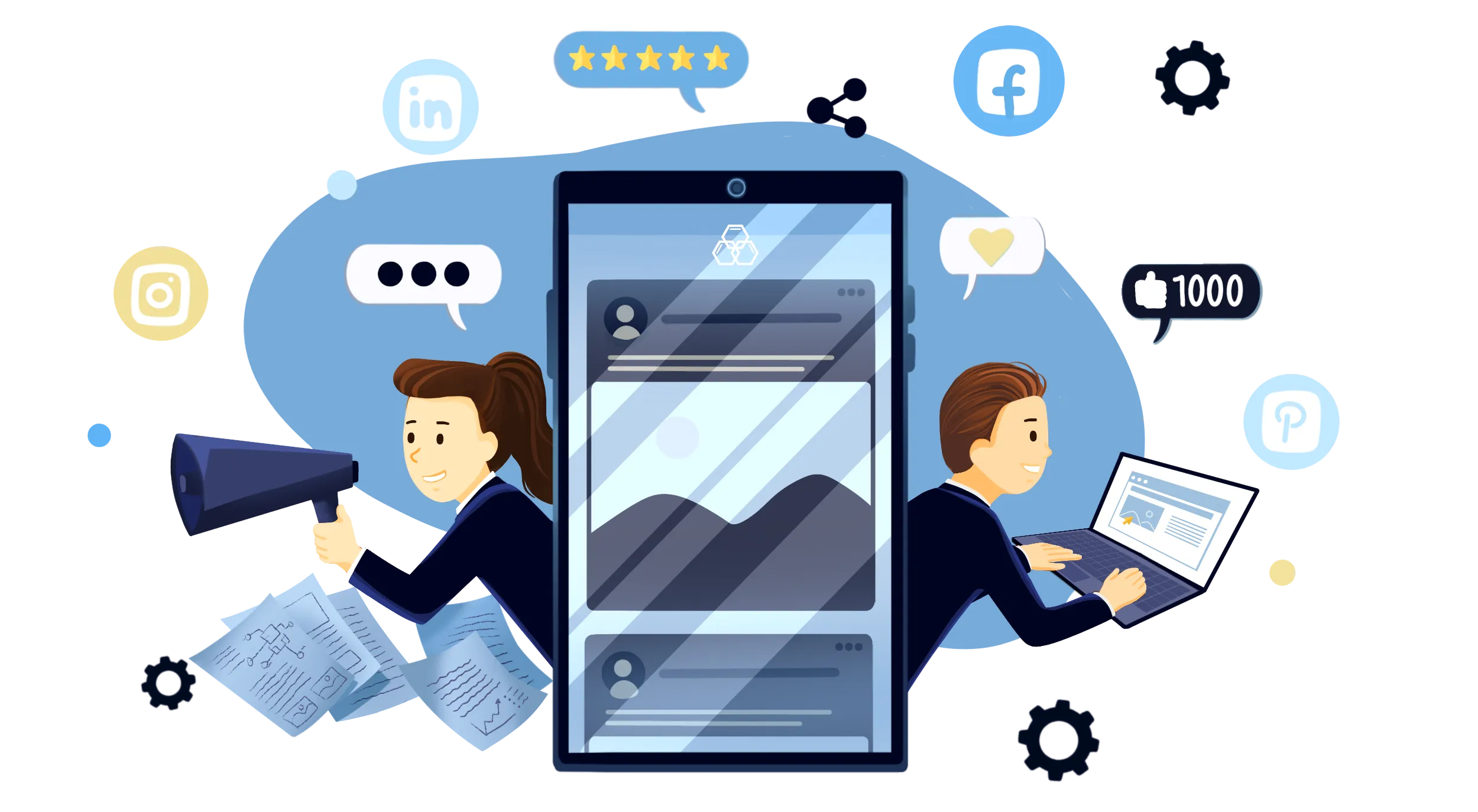 Managing Your Influencer Campaign illustrations