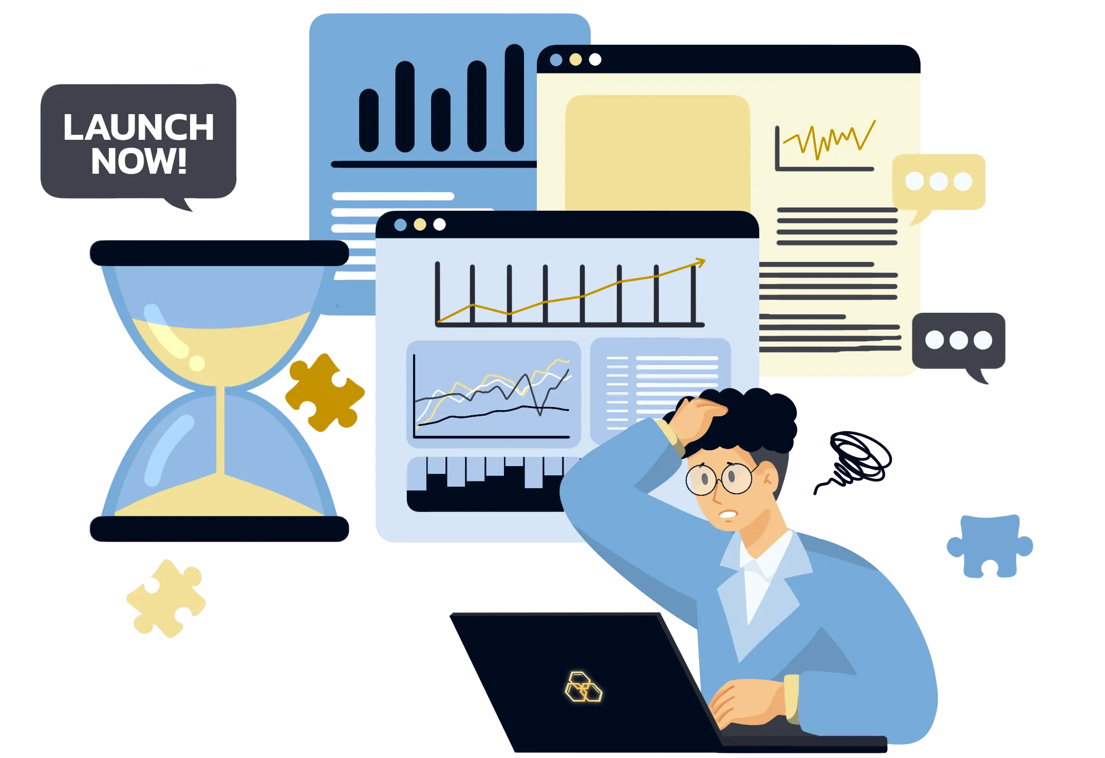 e pressure to act exists in marketing illustration