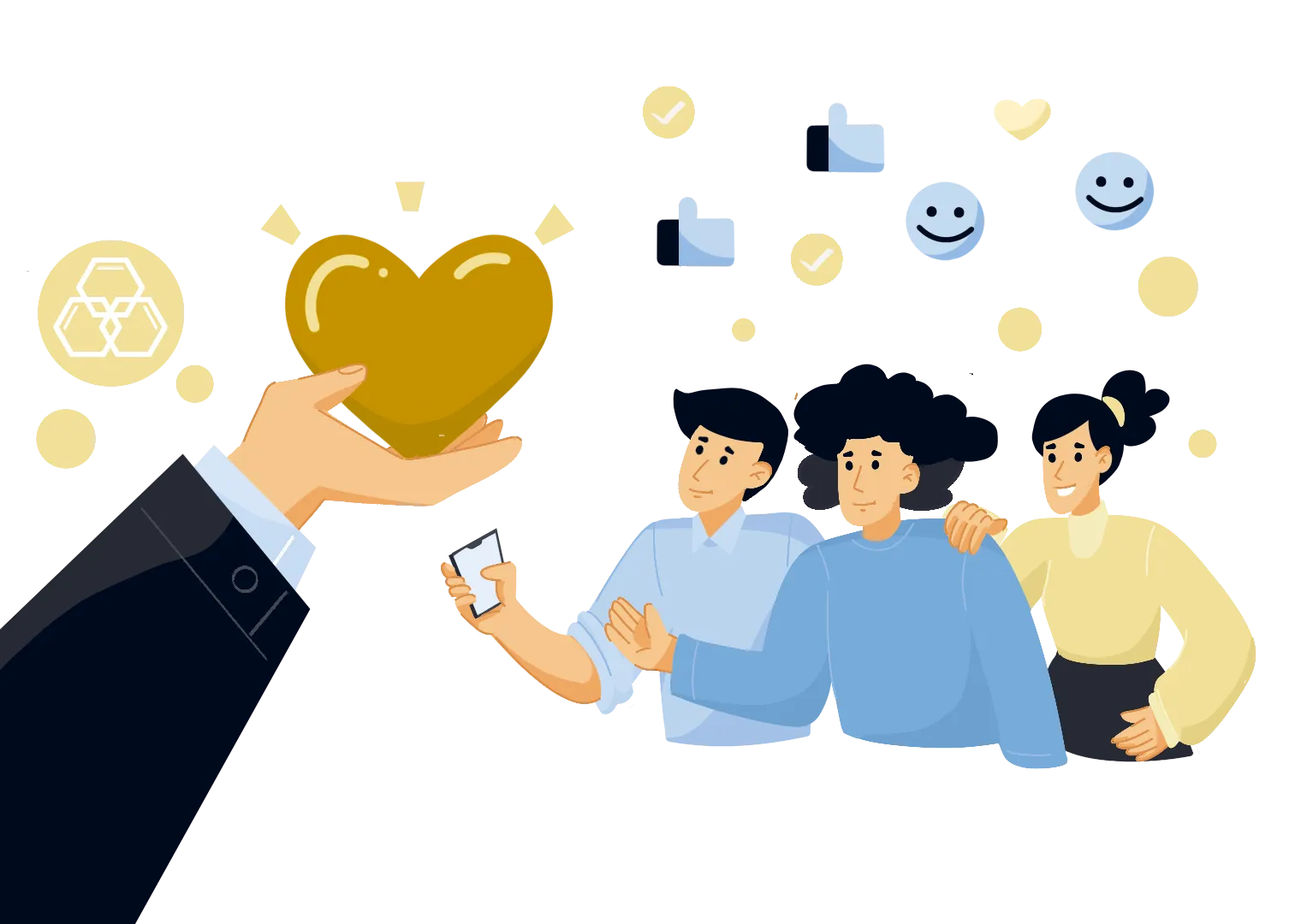 authentic, human side to your B2B illustration