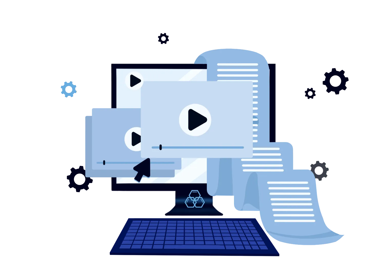 Cover for that shows the process of B2B video marketing