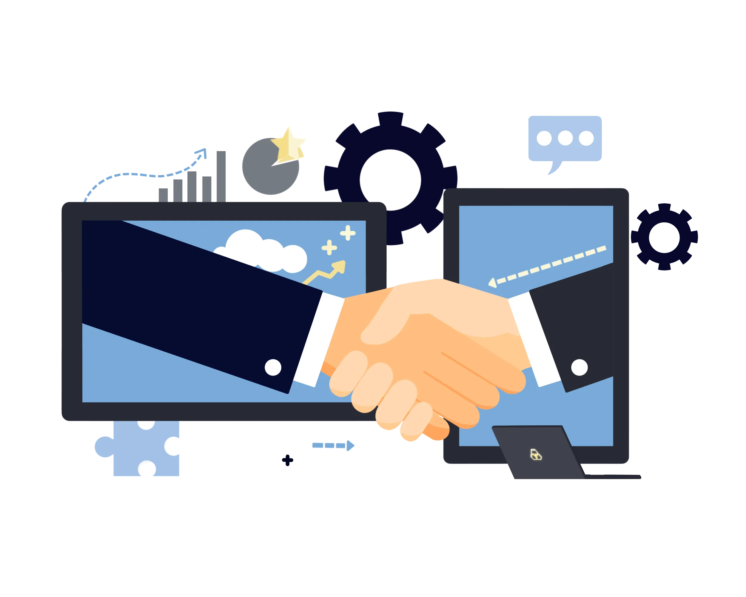 Stronger Customer Relationships illustrations