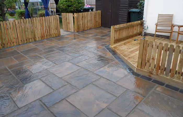 Natural stone patio