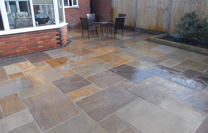 Natural stone patio