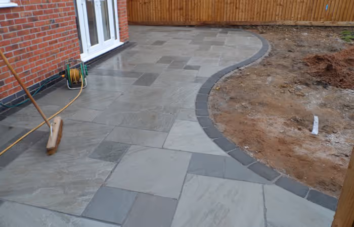 Natural stone patio