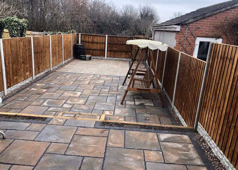 Natural stone patio