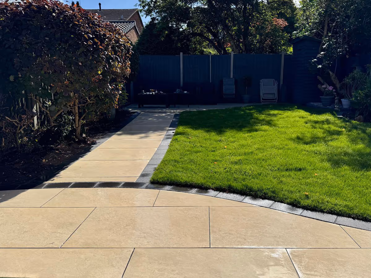 Porcelain patio - angle 1