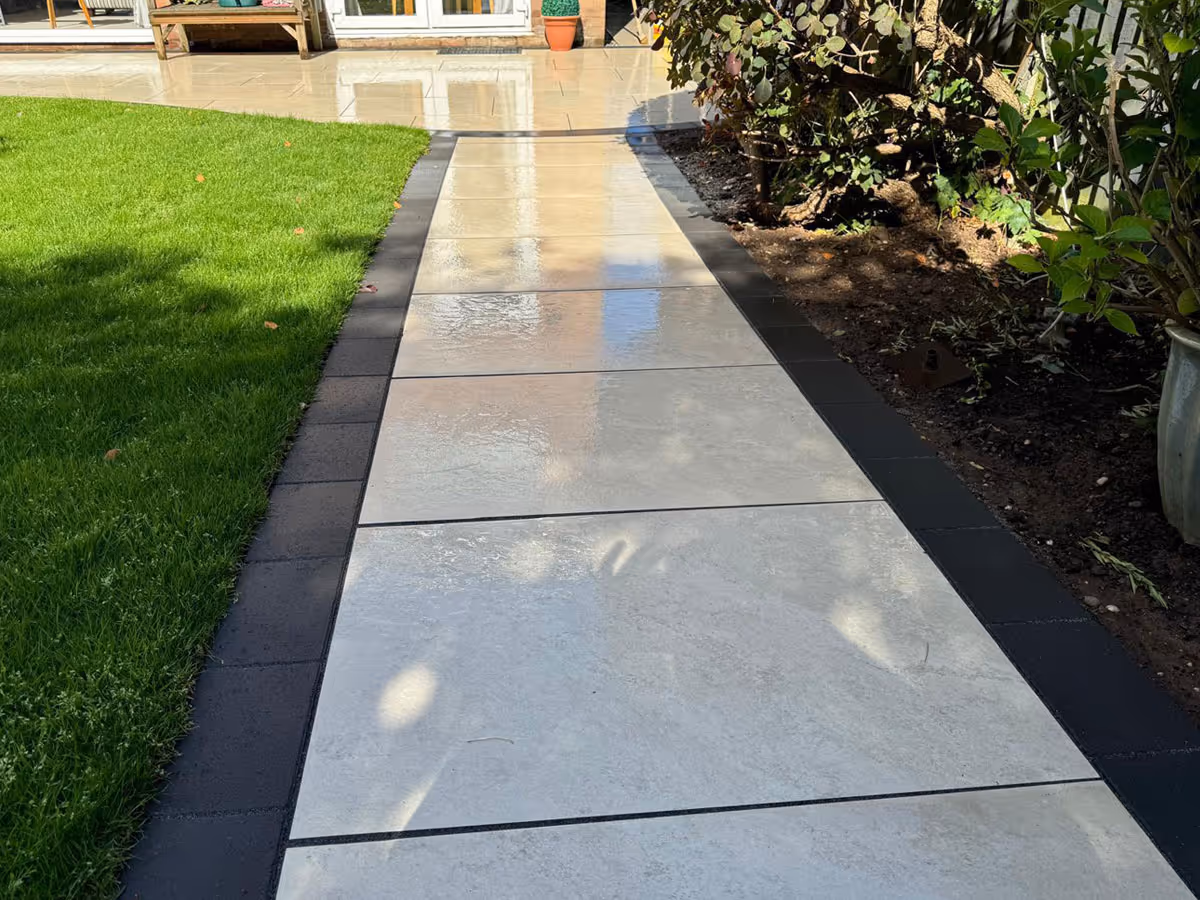 Porcelain patio - angle 2