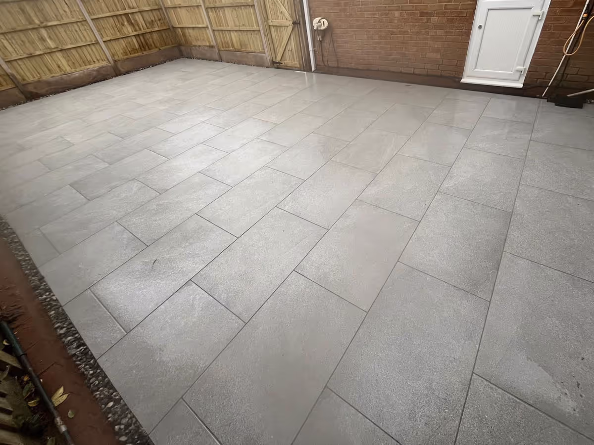 Porcelain patio