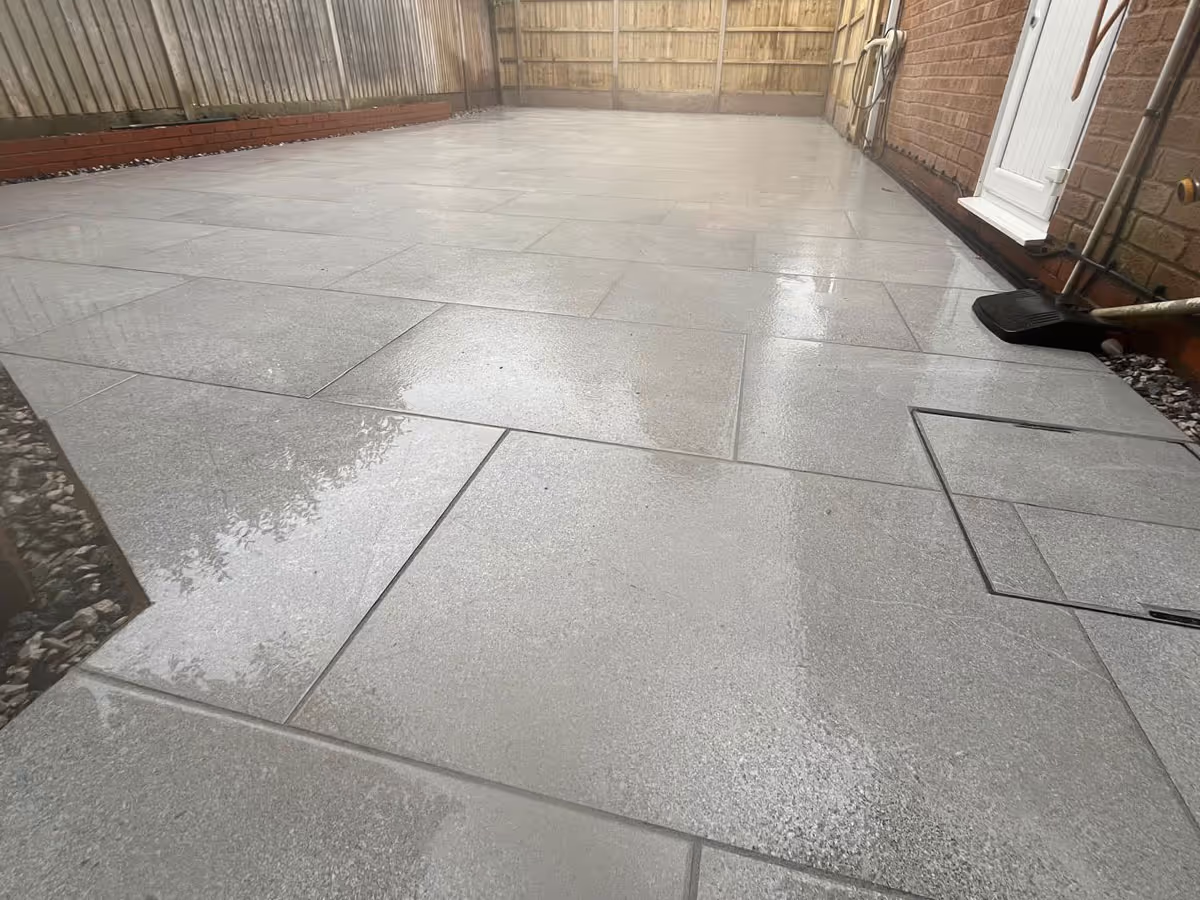 Porcelain patio - angle 3