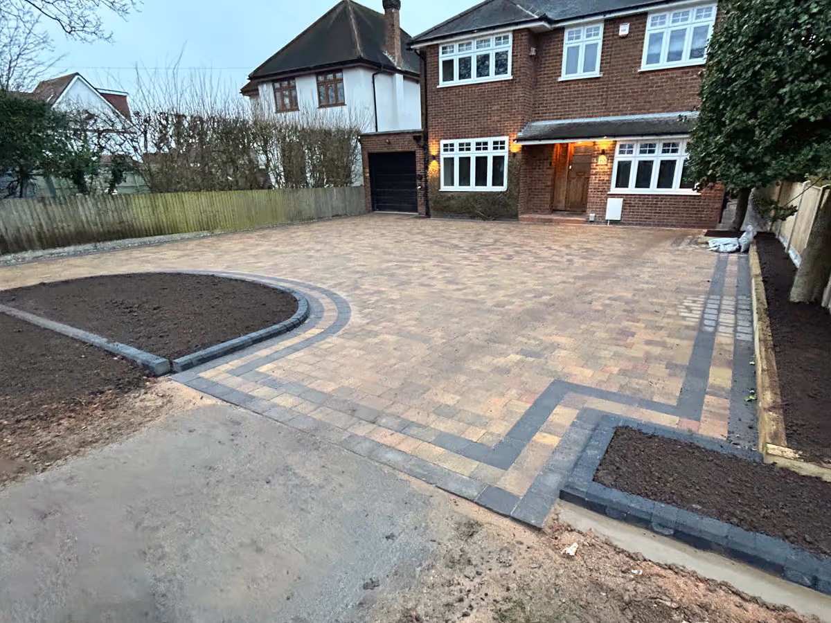 Rumble brick driveway - angle 1