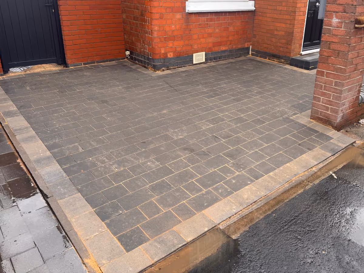 Rumble brick driveway