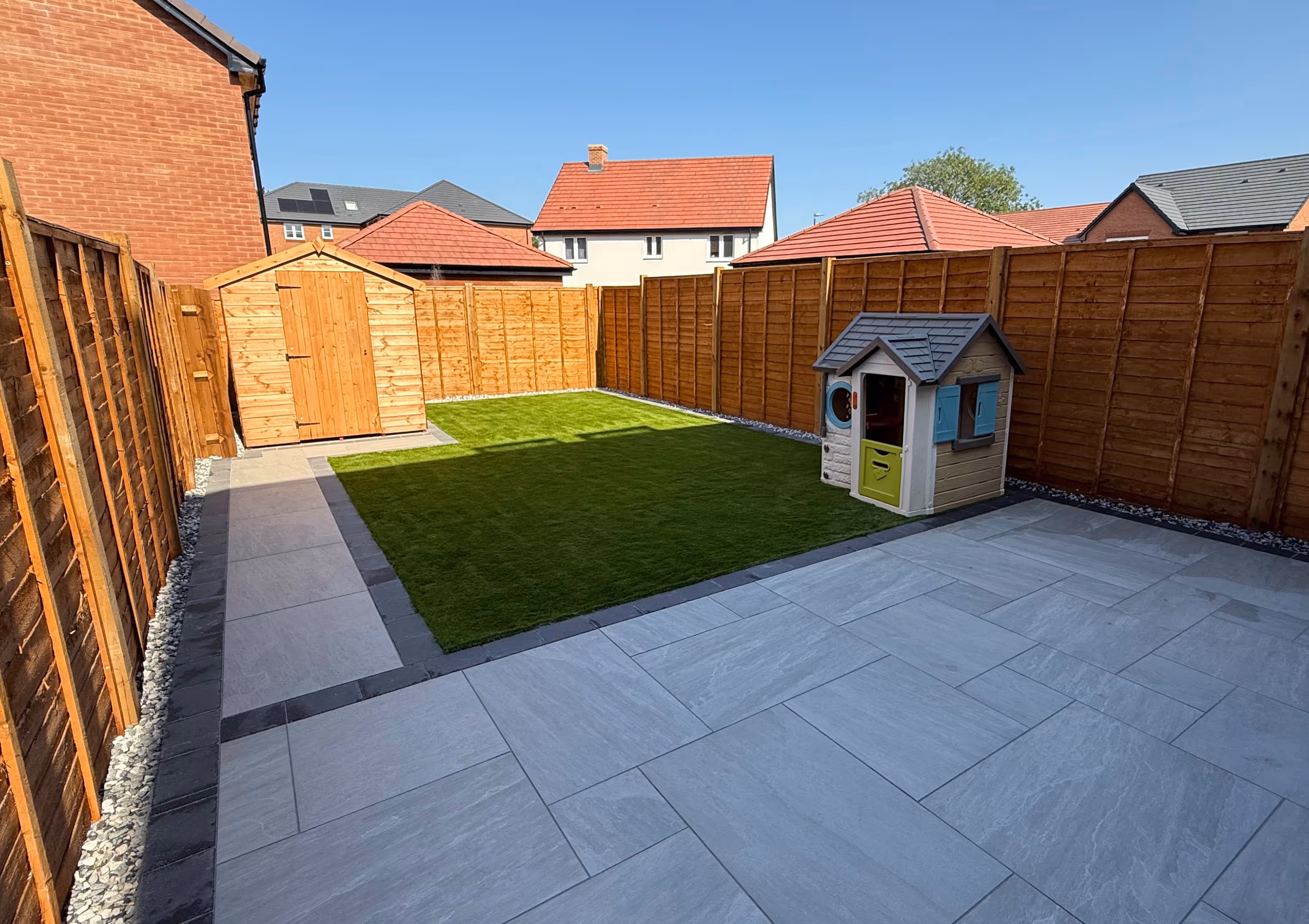 Porcelain Patio and lawn