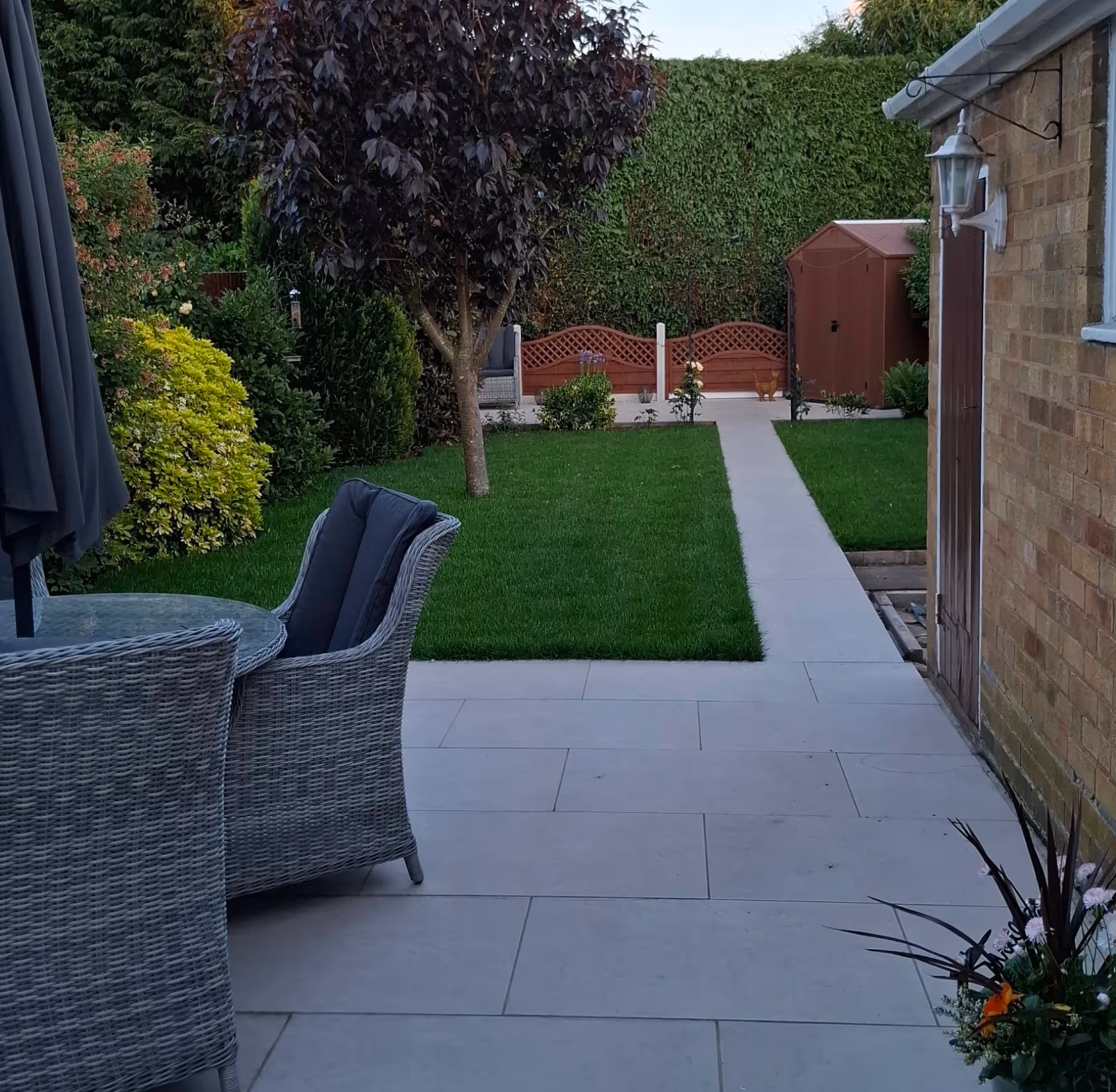 Porcelain Patio and lawn