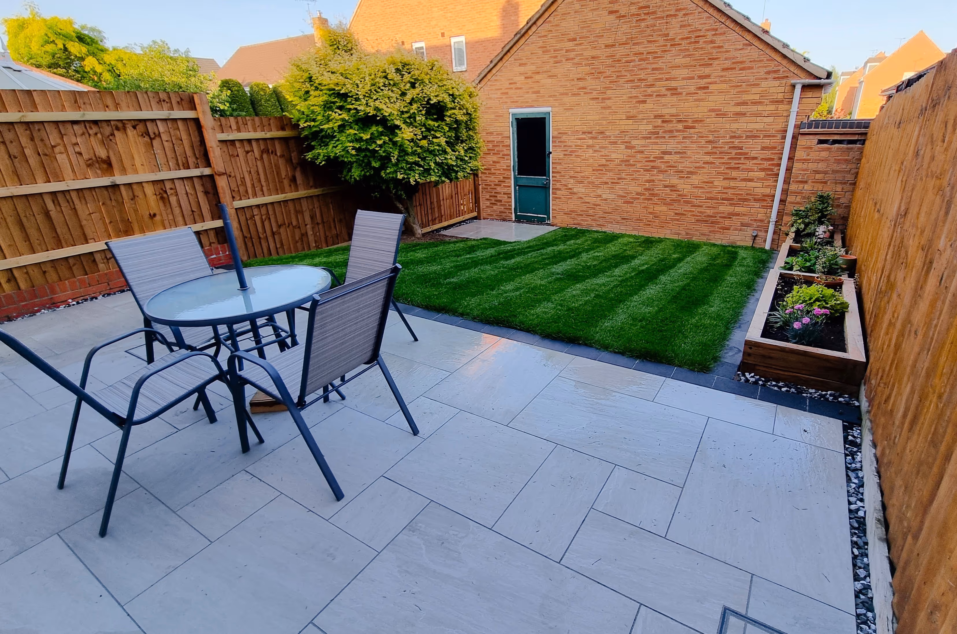 Porcelain Patio and lawn