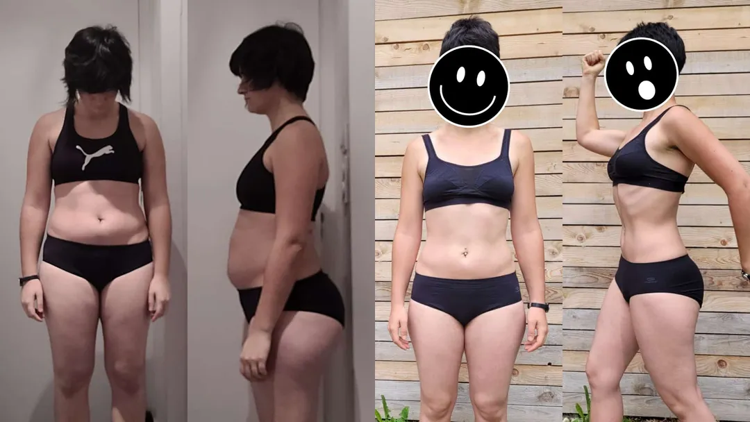 Photo avant-après 3 mois de sport et musculation