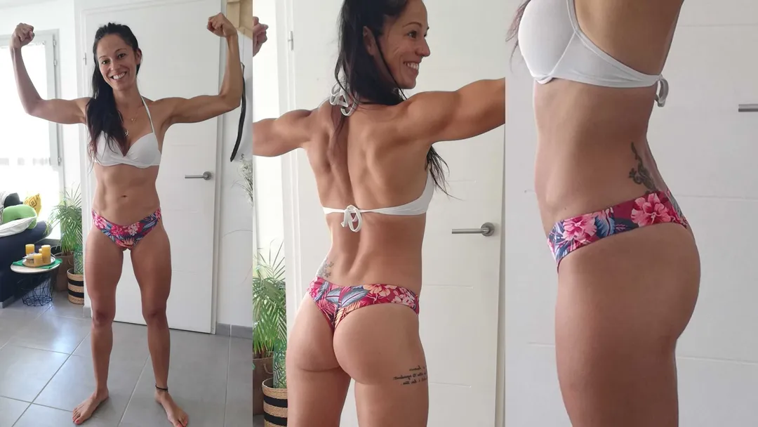 Corps de femme musclée fitness musculation 4 mois